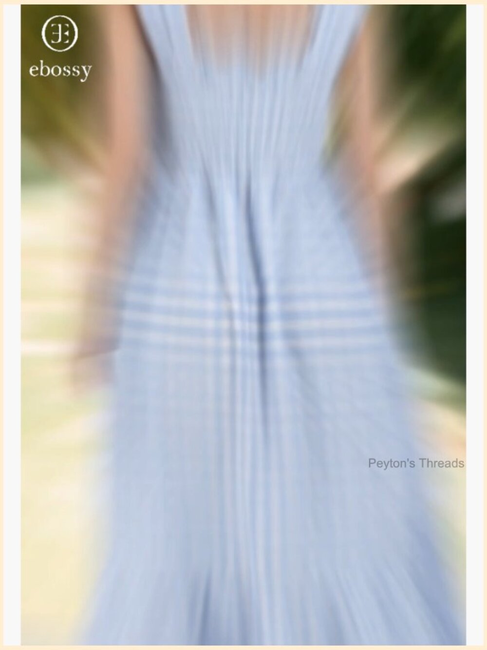 Sleeveless Smocked Ruffle Boho Party Beach Gingham Maxi Dress - Picture 6 of 6